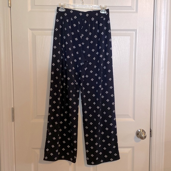 Jones New York navy and white print wide leg pants - Picture 5 of 5